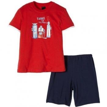 Schiesser - Pijama de dos piezas para niño, talla 4 años, color rojo