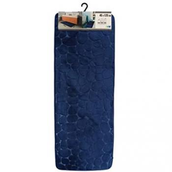 Tapis Bain Bleu Marine 45x120 cm – Mémoire de Forme en Microfibre