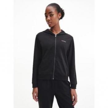 Sudadera con Cremallera Lounge Modern Cotton para Mujer en Color Negro Calvin Klein