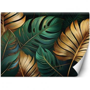 Monstera Leaf Gold Velvet