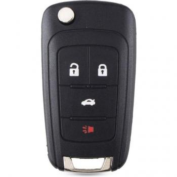 Dandkey 20PCS Flip Key Case Shell for Chevrolet Cruze Keyless Remote Fob with Uncut HU100 Blade - 2/3/4/5 Button