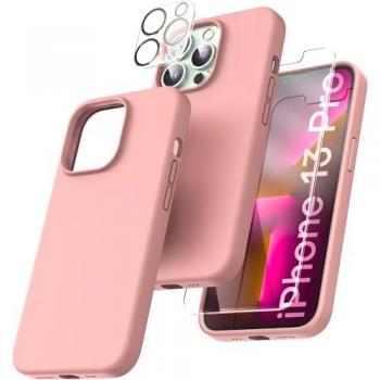 Coque silicone rose Élégance Rosée + verres trempés & protection double caméra