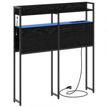 VidaXL Scatola di Magazzino con Ripiano in Quercia Nera 80 cm Legno Stratificato