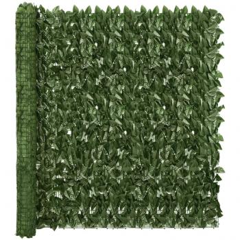 Vidaxl - Balcony Screen with Dark Green Leaves 500x150 cm