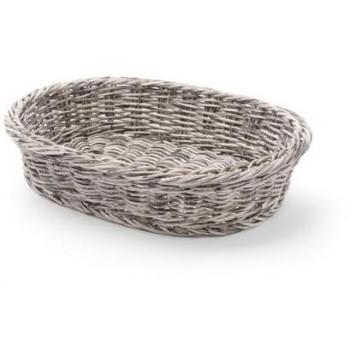 Hendi Brotaufbewahrungskorb, oval, grau, 320x230x(H)70mm