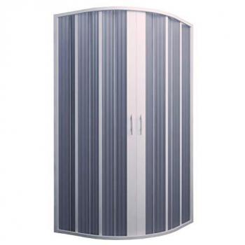 Cabina de ducha semicircular de PVC plegable blanca h 185 mod. Flex 90x70 cm