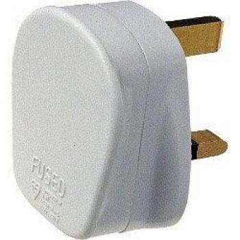 Dencon 13A White Fused 3 Pin Plug