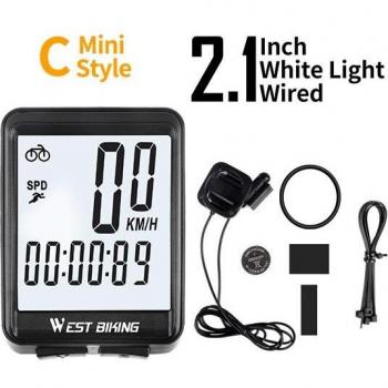 WEST BIKING 2.8'' Waterproof Cycling Speedometer