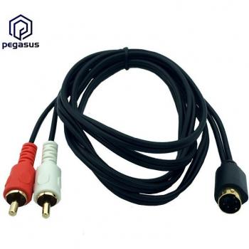 Combo Audio 4‑pines – Conector macho 1 m, chapado oro