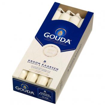 Gouda Kronenkerzen Elfenbein 8 Stück
