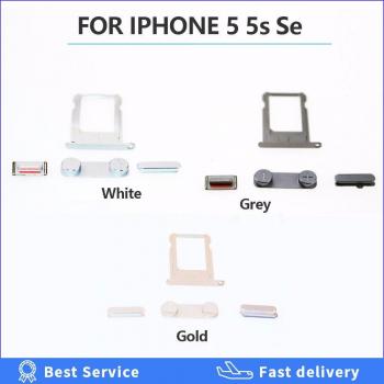 Juego de botones laterales para iPhone 4/4S/5/5S - Repuesto de encendido/apagado y volumen