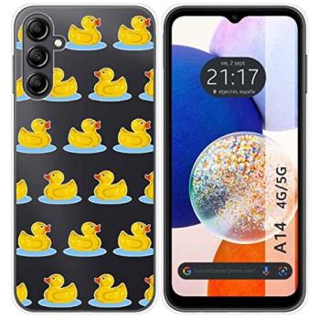 Funda Silicona Transparente Samsung Galaxy A14 4G/5G Personalizada Pato Dibujos