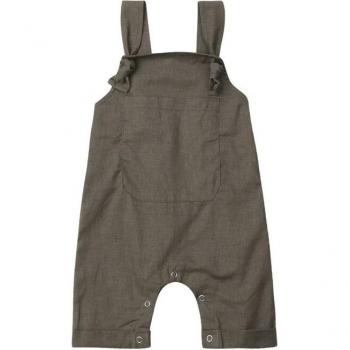 Unisex Strap Pocket Long Suspender Pants for Babies 0-18M