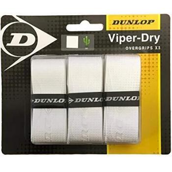 Dunlop 613256 Viperdry Tennis Overgrip (Weiß, 3 Stück)