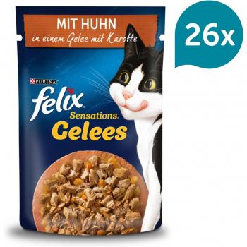 FELIX Sensations Gelees mit Huhn & Karotte 26x85g