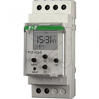 Programator czasowy tygodniowy cyfrowy 2-kan. TH35 16A 24-264V AC/DC PCZ-522 FF