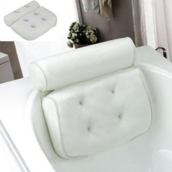 3D Mesh Spa Bath Pillow with Suction Support