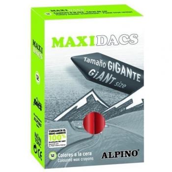 Set de 12 Crayons Colorés Maxidacs Rouge