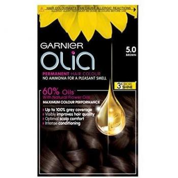 X Garnier Olia 5.0 Brown Permanent Hair Colour Dye No Ammonia