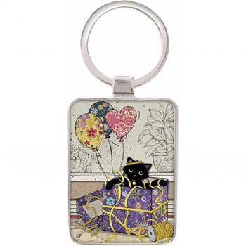 Porte-clé rectangle chaton Kiub Bug Art cadeau