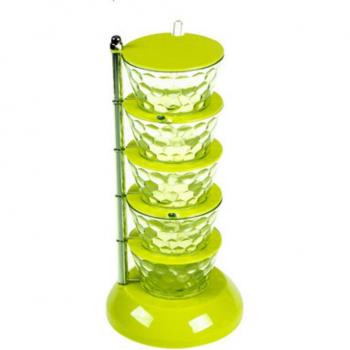 Vertical Spice Rack with Rotating Storage