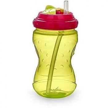 Copa para bebés Nuvita con paja retráctil