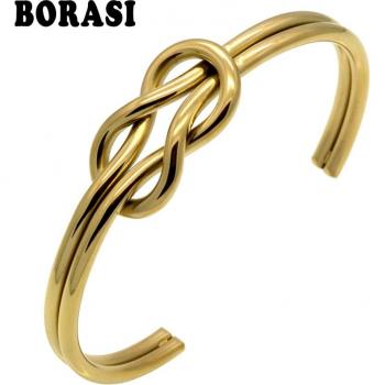 Gold Handmade Knot Cuff Bracelet