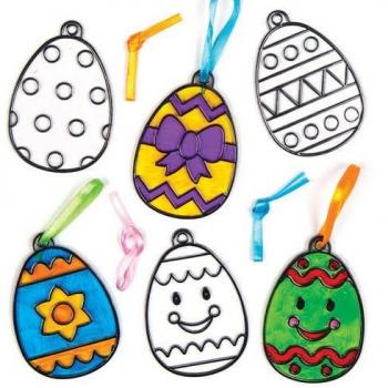 Easter Egg Acrylic Suncatcher Decorations (Pack of 8)
