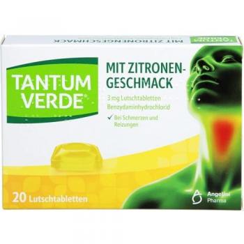 Tantum Verde Lutschtabletten 3mg Zitronengeschmack, 20 Stück