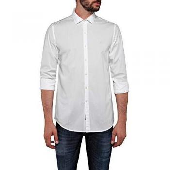 Camisa Replay de color blanco cuello clásico para hombre