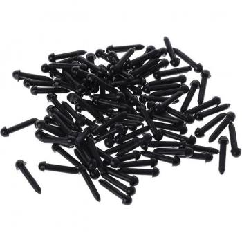 Yeux de sécurité en plastique noir pour poupées - 100 pièces (3mm/4mm/5mm/6mm)