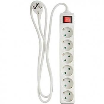 Regleta de Energía EFB 1.4m 6 Puertos AC Interior Blanco