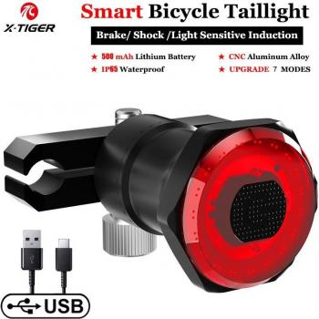 X-Tiger Bicycle Rear Light with Smart Brake Sensing