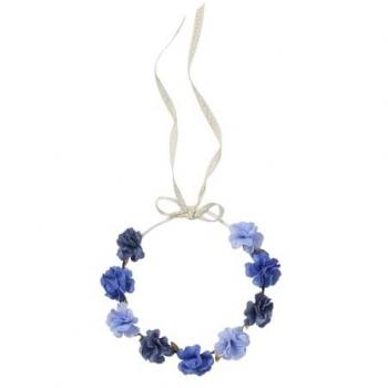Golden Lily Blue Flower Crown