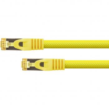 Cavo di Rete Cat7 25 m in Giallo con Protezione Naso a Scatto (S/FTP)
