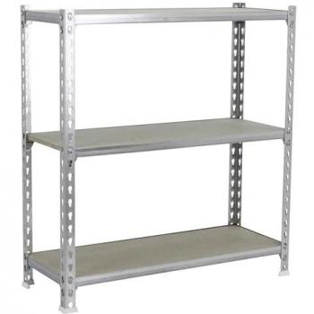Estantería SimonRack Megaplus 3/400, 900x1200x400 mm, Acero Galvanizado/Madera, 3 Baldas, Soporta 200 kg por balda
