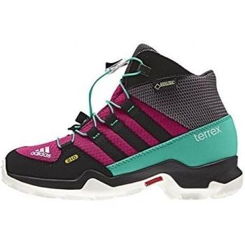 Adidas Terrex Mid Gtx K, Zapatillas de Montaña Unisex Infantil, Rojo / Rosa / Negro