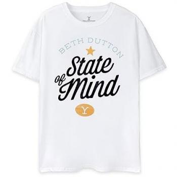 T-shirt Yellowstone Beth Dutton Mentalité Blanche