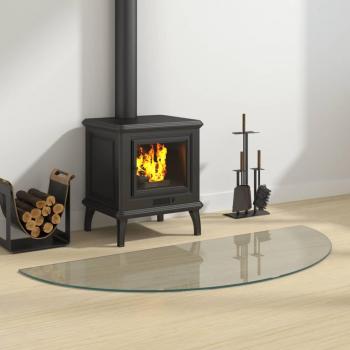 Losa de vidrio semicircular para chimenea 1200x500 mm