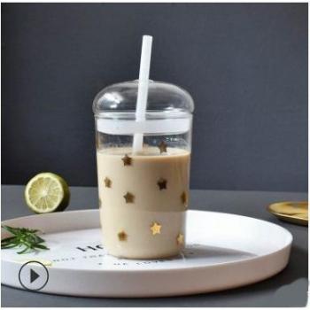 Vaso de cristal resistente al calor con tapa