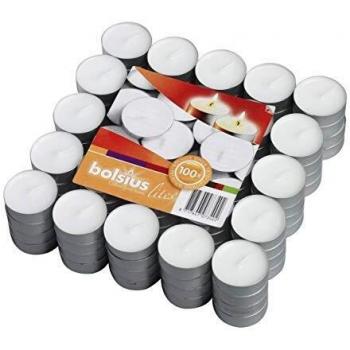 Bolsius Teelichter 100er Pack – weiß