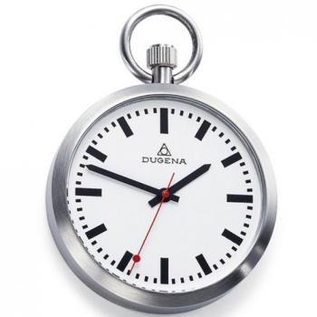 Herren-Taschenuhr mit Edelstahlgehäuse und Mineralglas von Dugena, Modell 4288025-1 Lepine