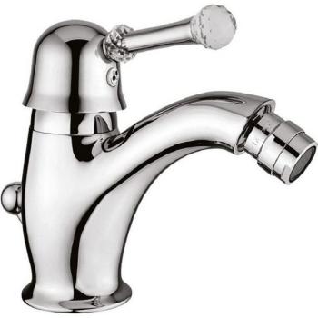 Casa Padrino Premium-Einhand-Badarmatur mit Swarovski Glas, Silber, 14 cm