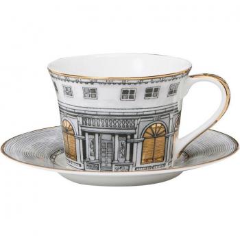 Castillo de Hueso: Juego de Taza y Bandeja