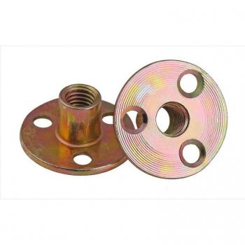 Galvanized Three-Hole Lock Nut for Sofa Foot M8 M10 (2pcs)
