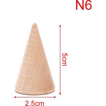Cône de doigt en bois pour bijoux
