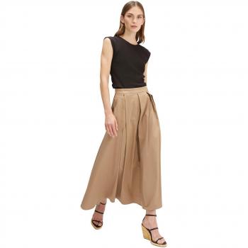 Falda Midi Liso Motivi – Versión Acampanada en Algodón