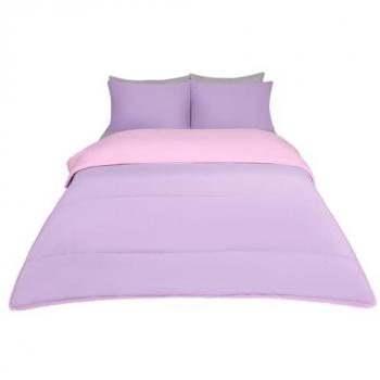 Lilac‑Tinted 10.5 Tog Soft Coverless Duvet with Quilted Pillowcase – Double