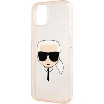 Cover Rigida Karl Lagerfeld Karl Head Glitter Oro per iPhone 13