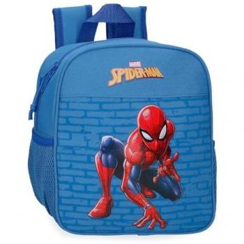 Mochila Escolar Niño Spiderman Vigilante 25 cm Azul